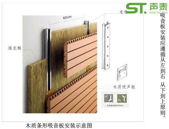 木质吸音板安装方法